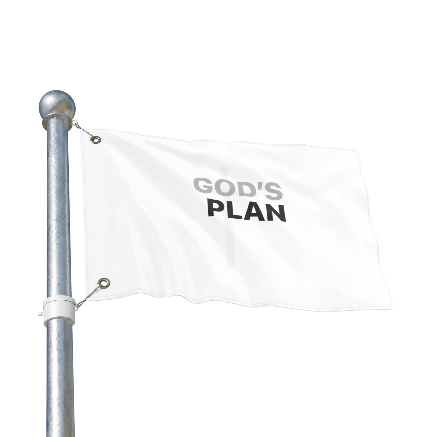 God's Plan Prayer Flag — Double‑Sided Christian Cross Banner