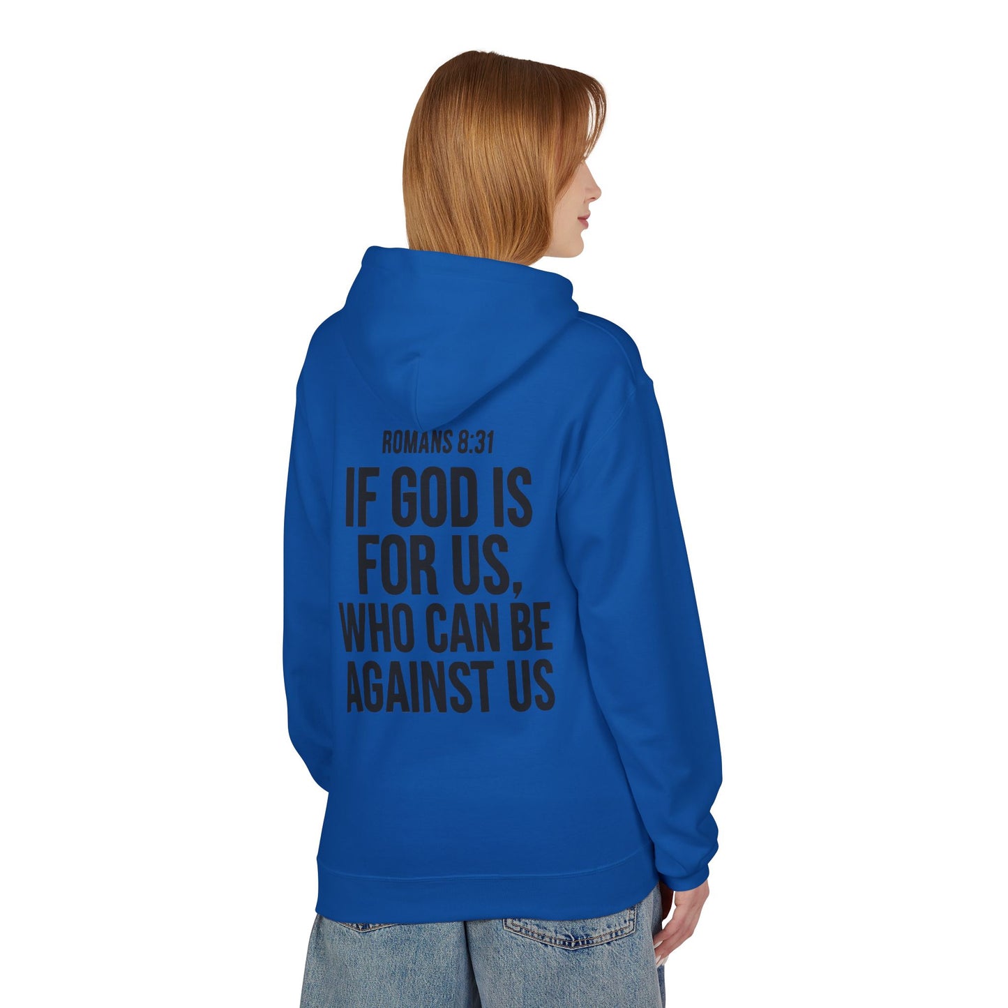 Walk by Faith Hoodie — Christian Cross Pullover with 'Walk by faith, not by sight' Back Design