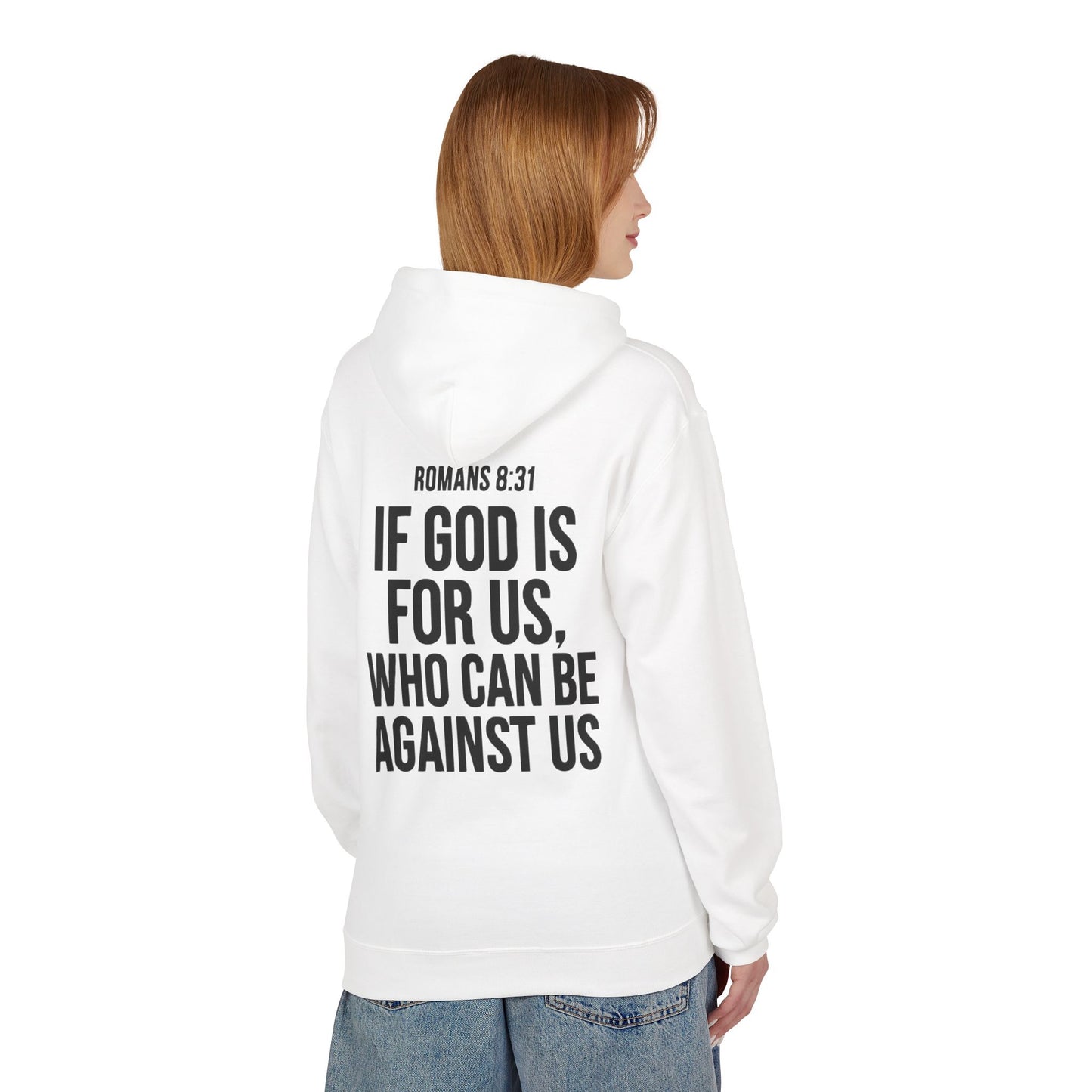 Walk by Faith Hoodie — Christian Cross Pullover with 'Walk by faith, not by sight' Back Design