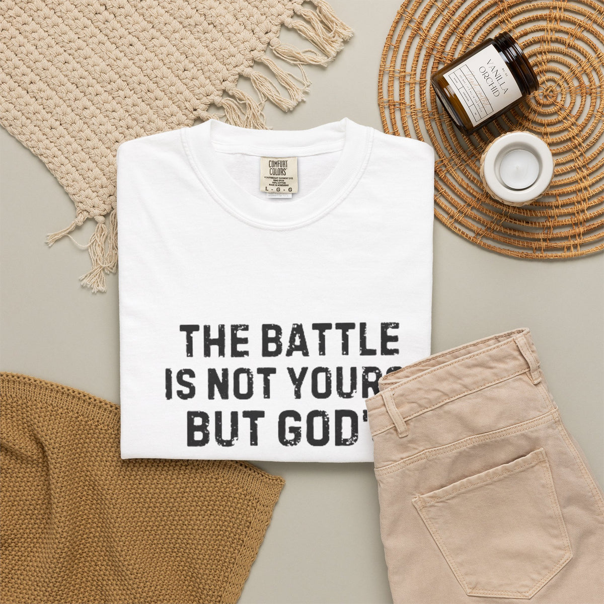 Faith T-Shirt - "The Battle Is Not Yours, But God's" Inspirational Christian Tee