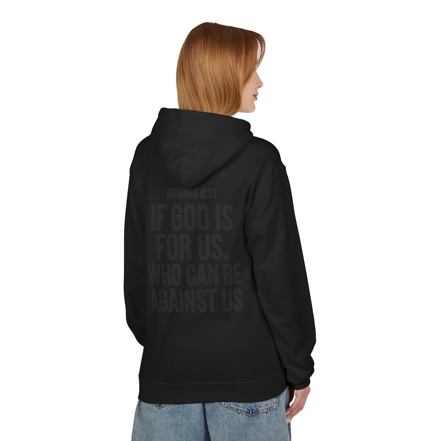Walk by Faith Hoodie — Christian Cross Pullover with 'Walk by faith, not by sight' Back Design