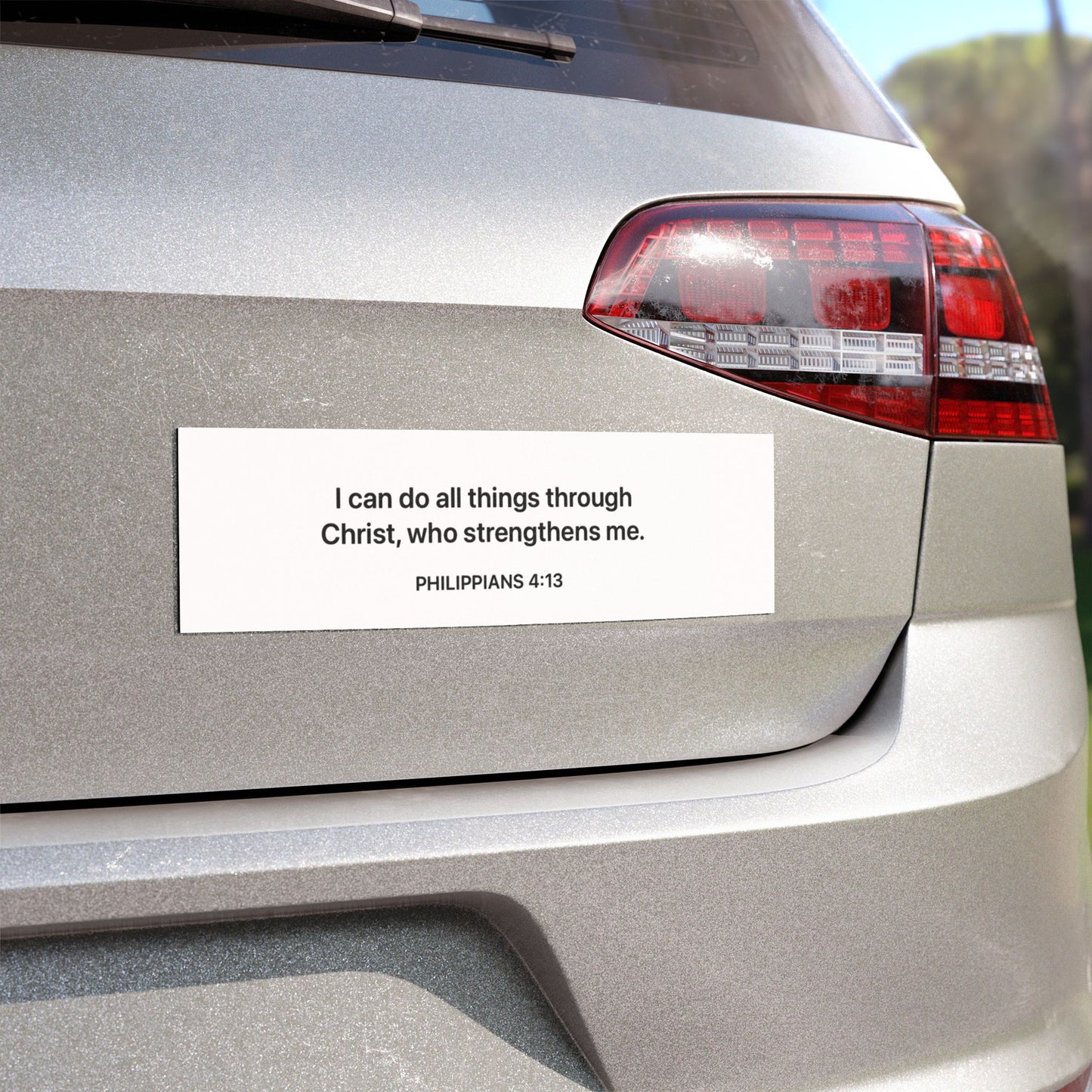 Philippians 4:13 Car Magnet — Christian Scripture Bumper Sticker