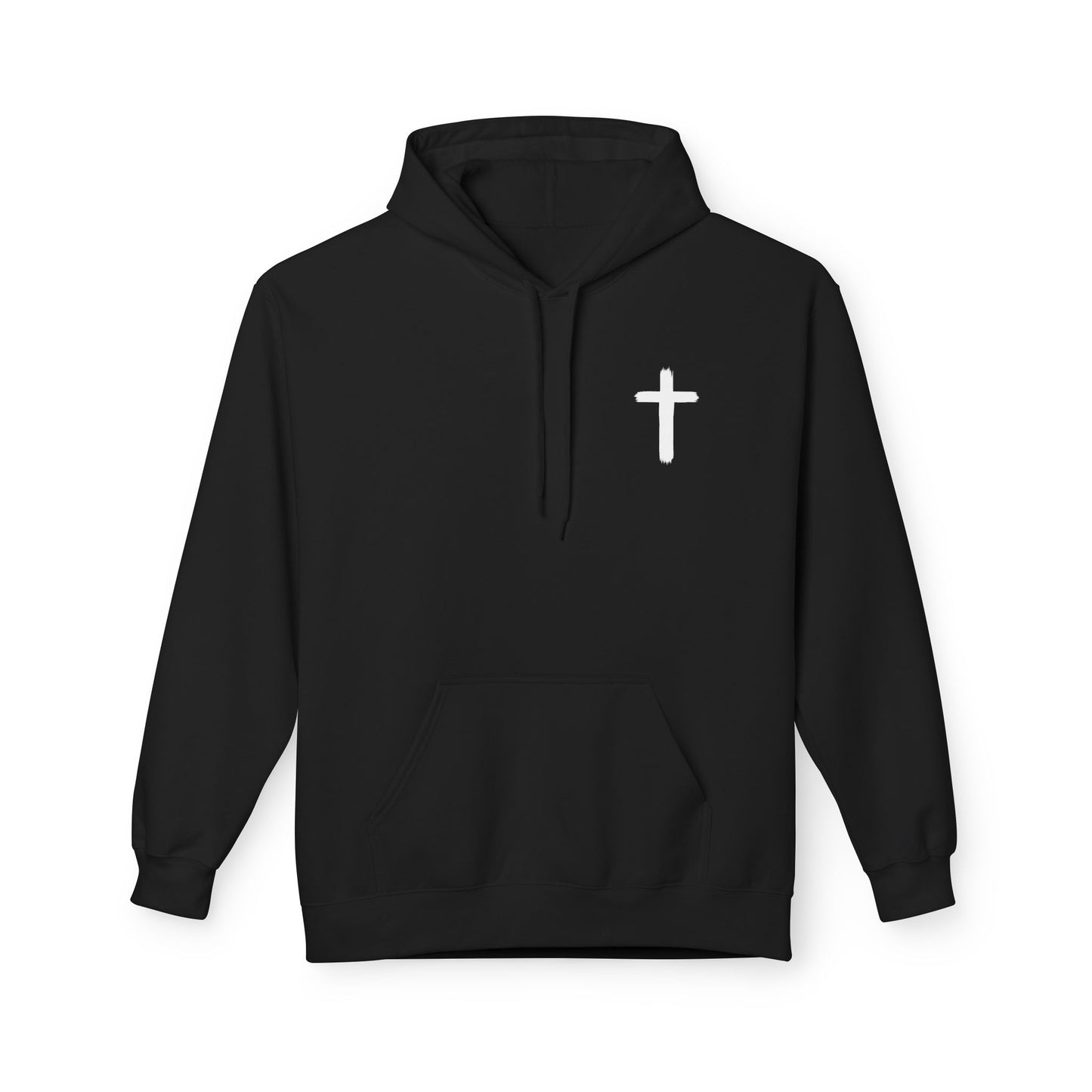 Walk by Faith Hoodie — Christian Cross Pullover with 'Walk by faith, not by sight' Back Design