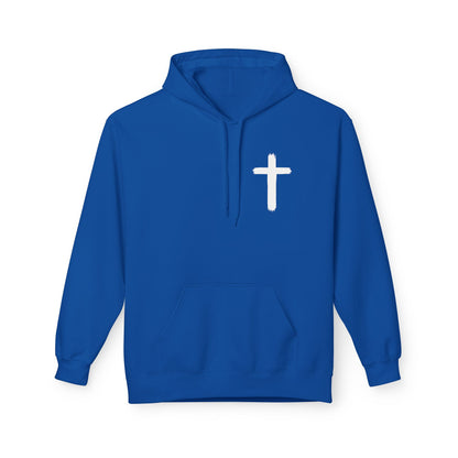 Walk by Faith Hoodie — Christian Cross Pullover with 'Walk by faith, not by sight' Back Design