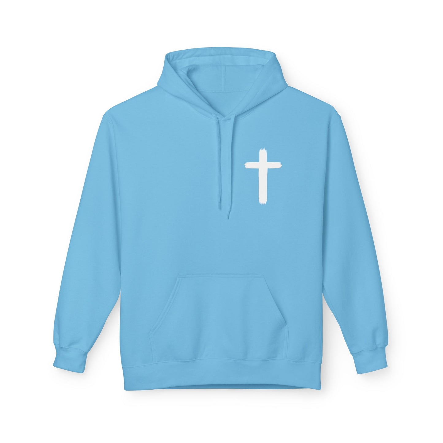 Walk by Faith Hoodie — Christian Cross Pullover with 'Walk by faith, not by sight' Back Design