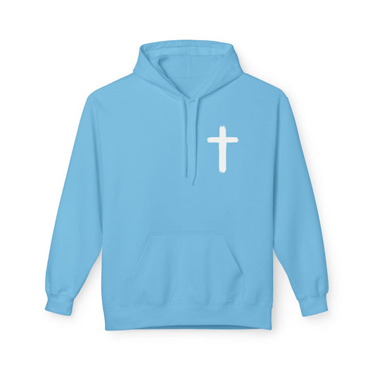 Walk by Faith Hoodie — Christian Cross Pullover with 'Walk by faith, not by sight' Back Design