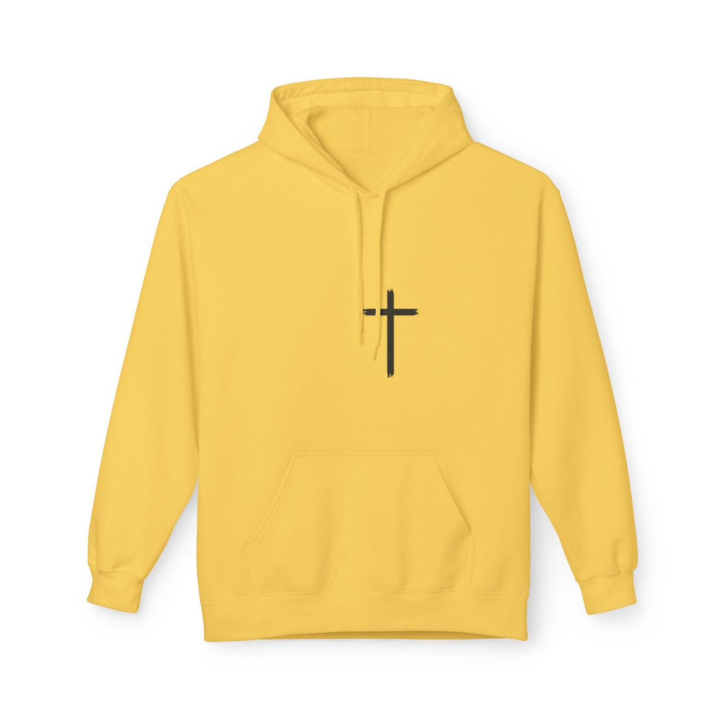 Walk by Faith Hoodie — Christian Cross Pullover with 'Walk by faith, not by sight' Back Design