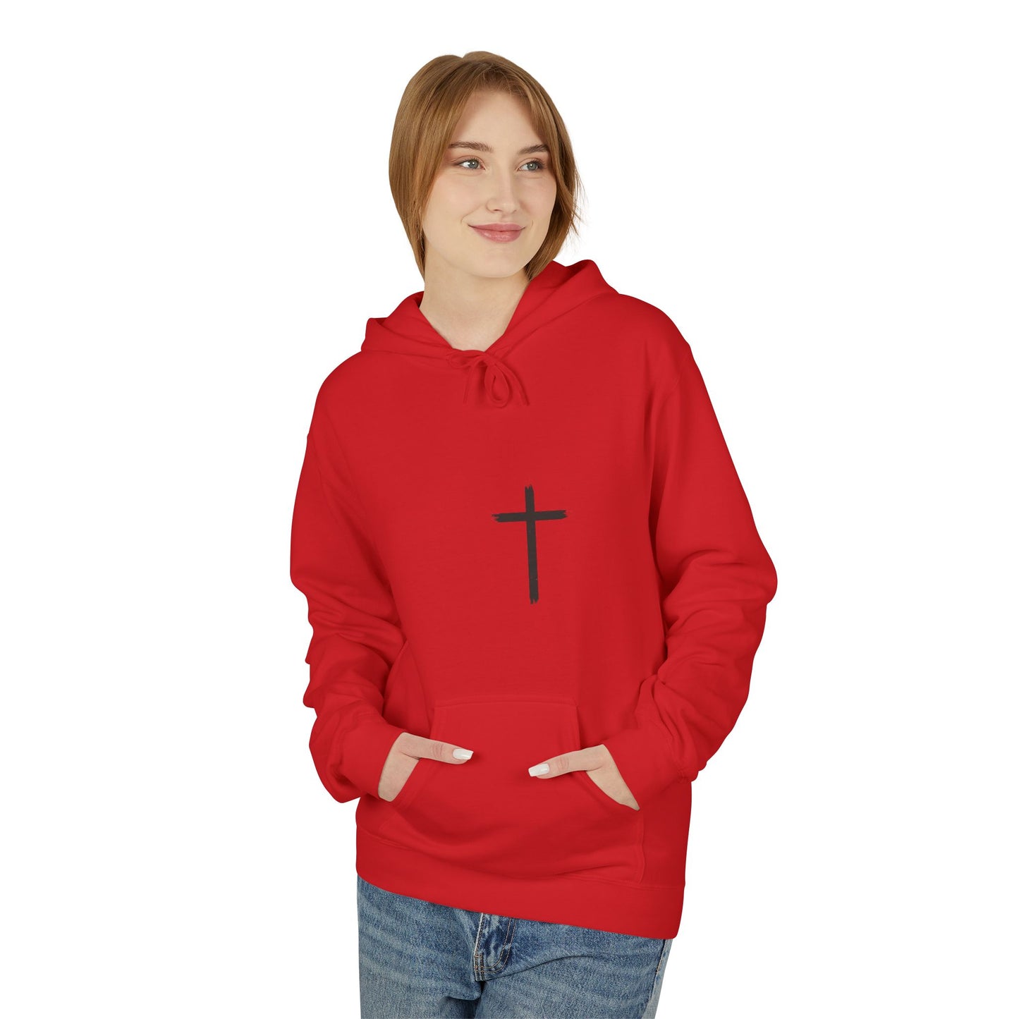 Walk by Faith Hoodie — Christian Cross Pullover with 'Walk by faith, not by sight' Back Design