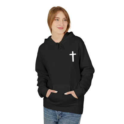 Walk by Faith Hoodie — Christian Cross Pullover with 'Walk by faith, not by sight' Back Design