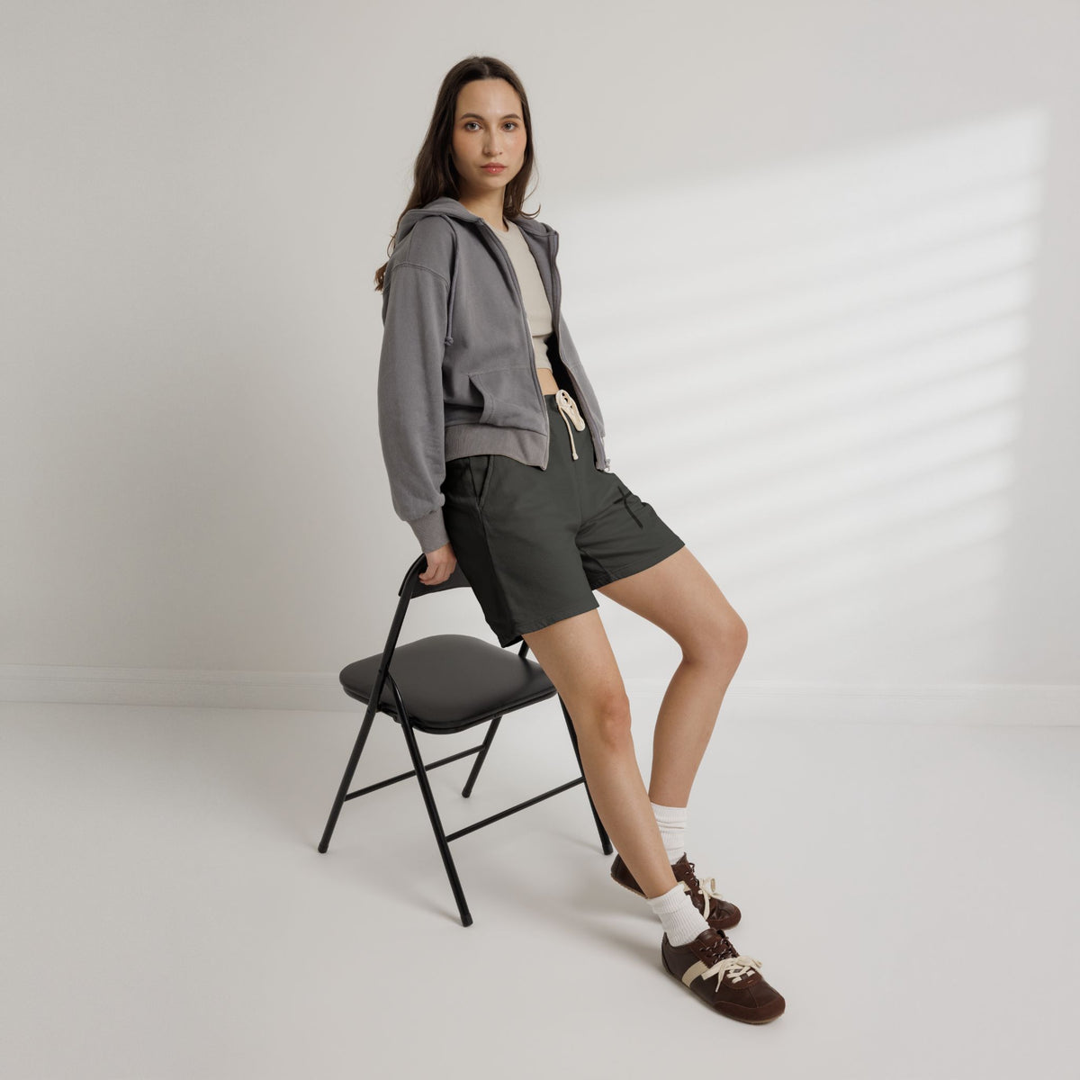 Cross Graphic Sweat Shorts — Lightweight Garment-Dyed Fleece