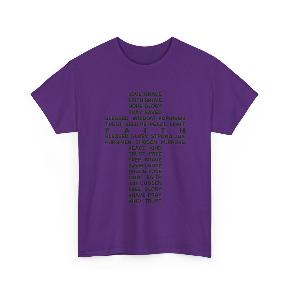 Faith & Hope Word Block T-Shirt — Minimal Christian Typography Tee