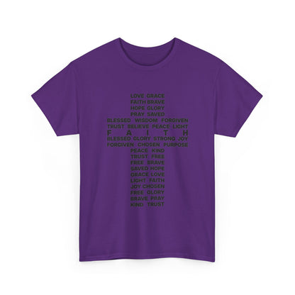 Faith & Hope Word Block T-Shirt — Minimal Christian Typography Tee