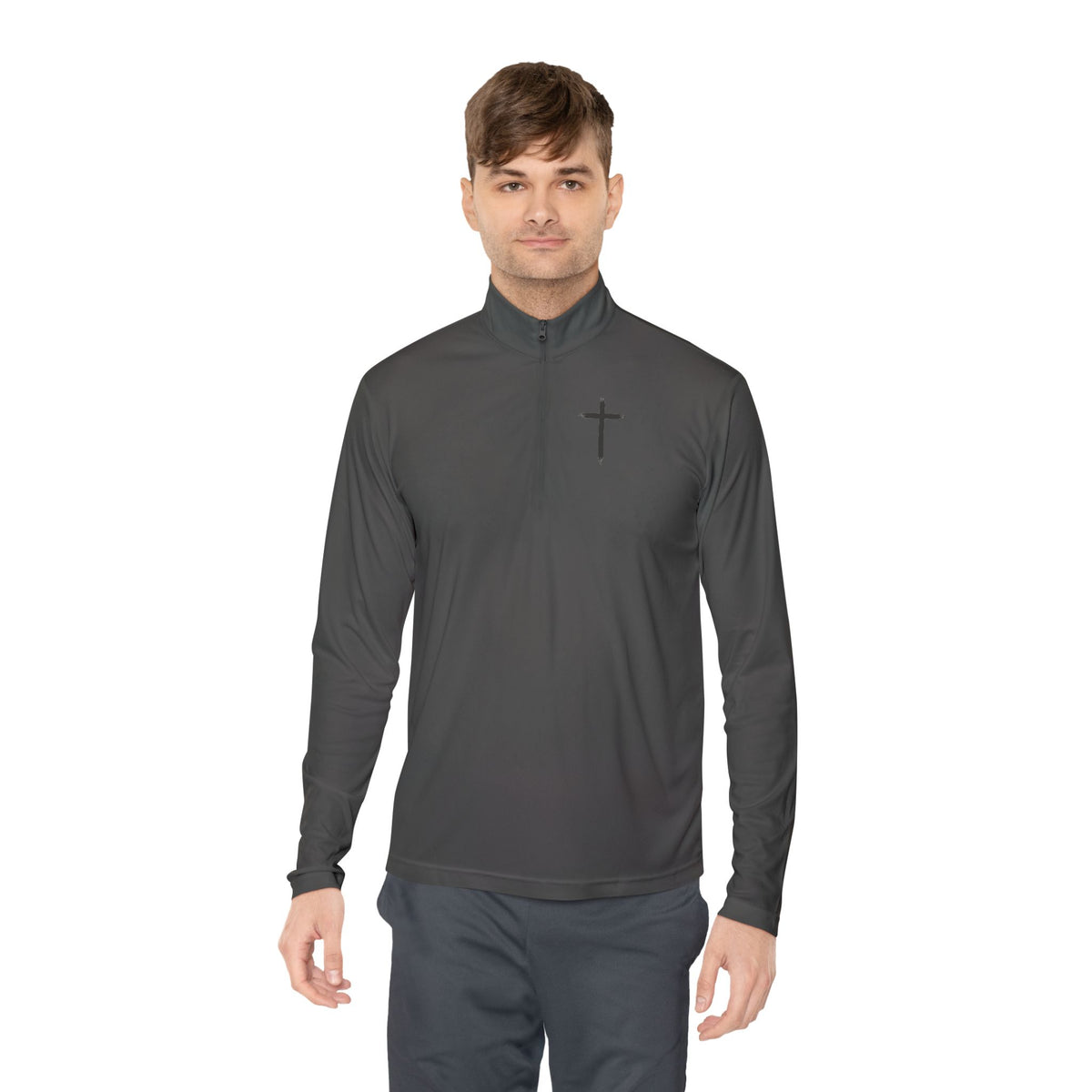 Christian Quarter-Zip Pullover — Faith-Inspired Athletic Top