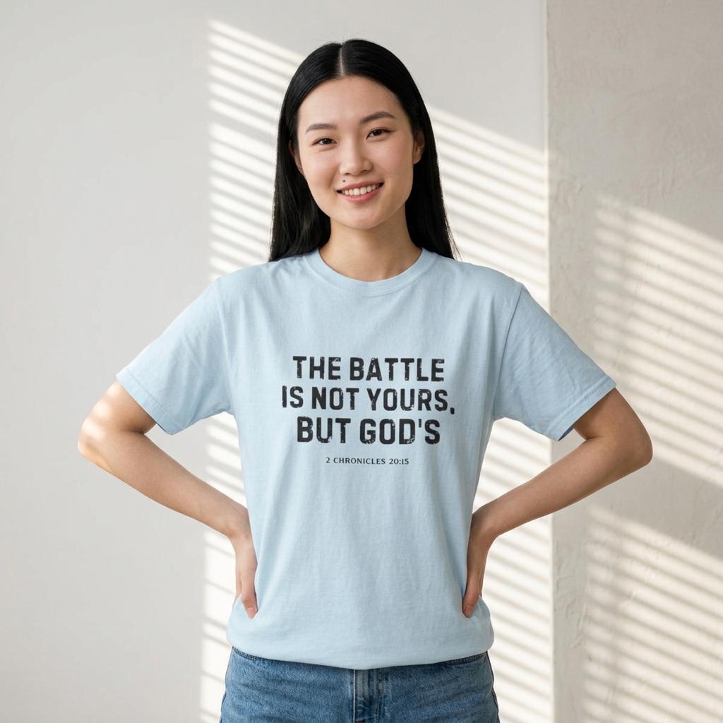 Faith T-Shirt - "The Battle Is Not Yours, But God's" Inspirational Christian Tee