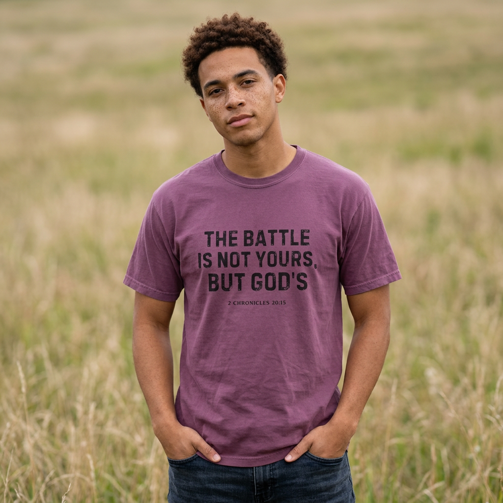Faith T-Shirt - "The Battle Is Not Yours, But God's" Inspirational Christian Tee