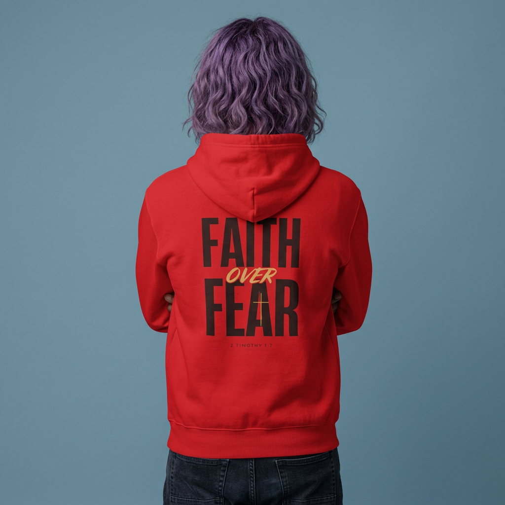Faith Over Fear Hoodie — Inspirational Christian Pullover
