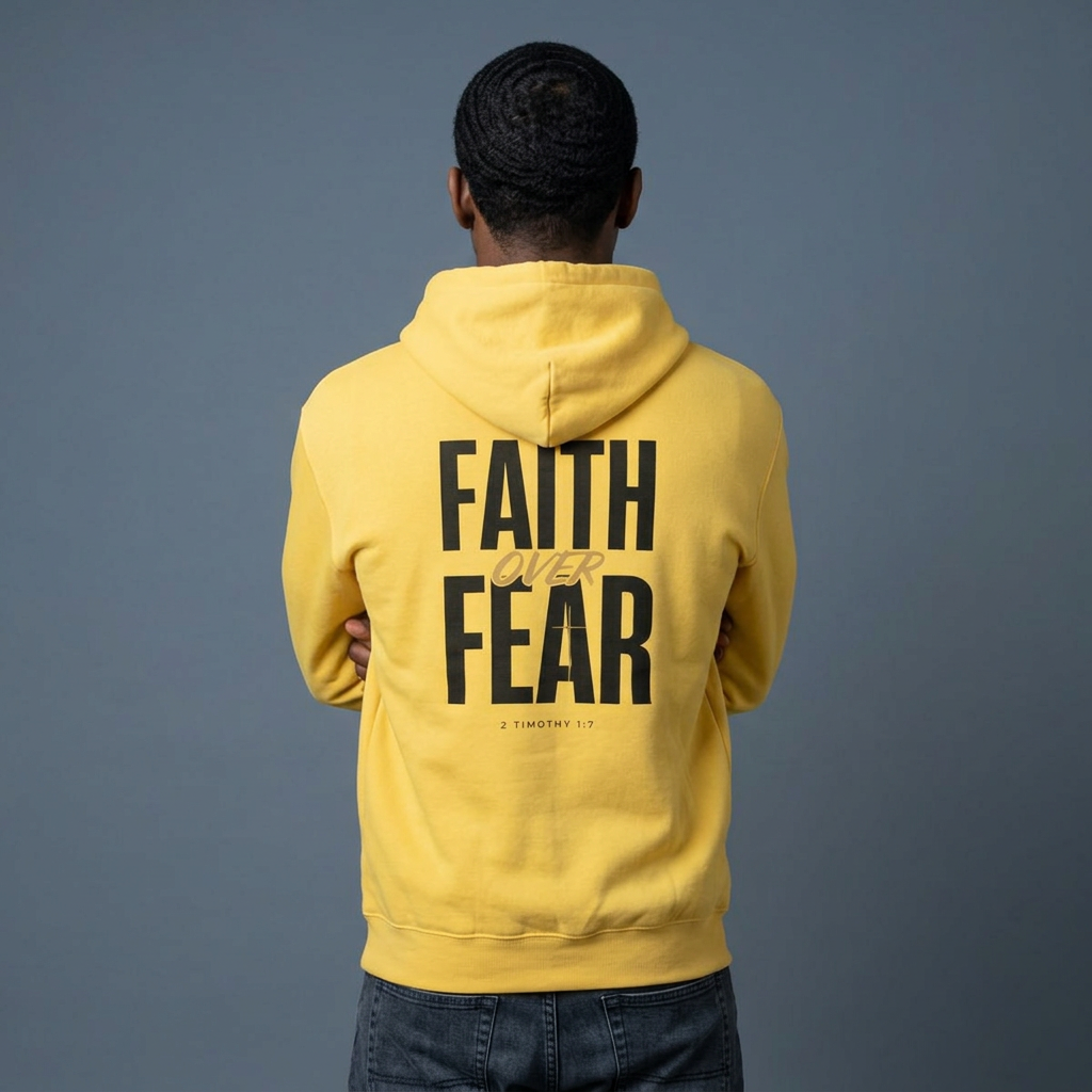 Faith Over Fear Hoodie — Inspirational Christian Pullover