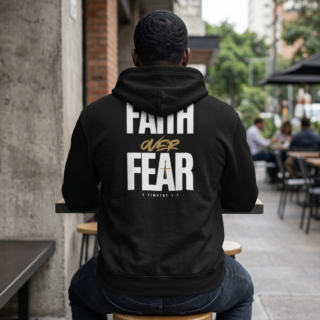 Faith Over Fear Hoodie — Inspirational Christian Pullover