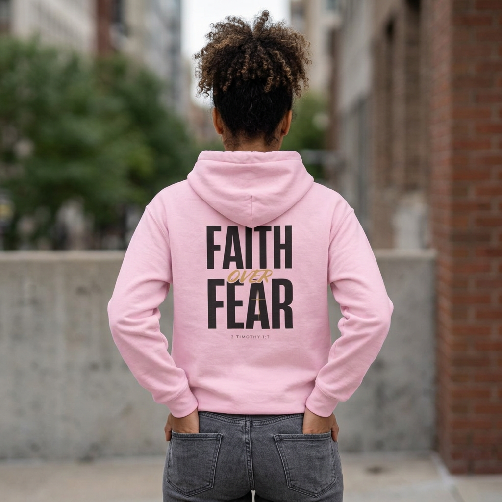 Faith Over Fear Hoodie — Inspirational Christian Pullover