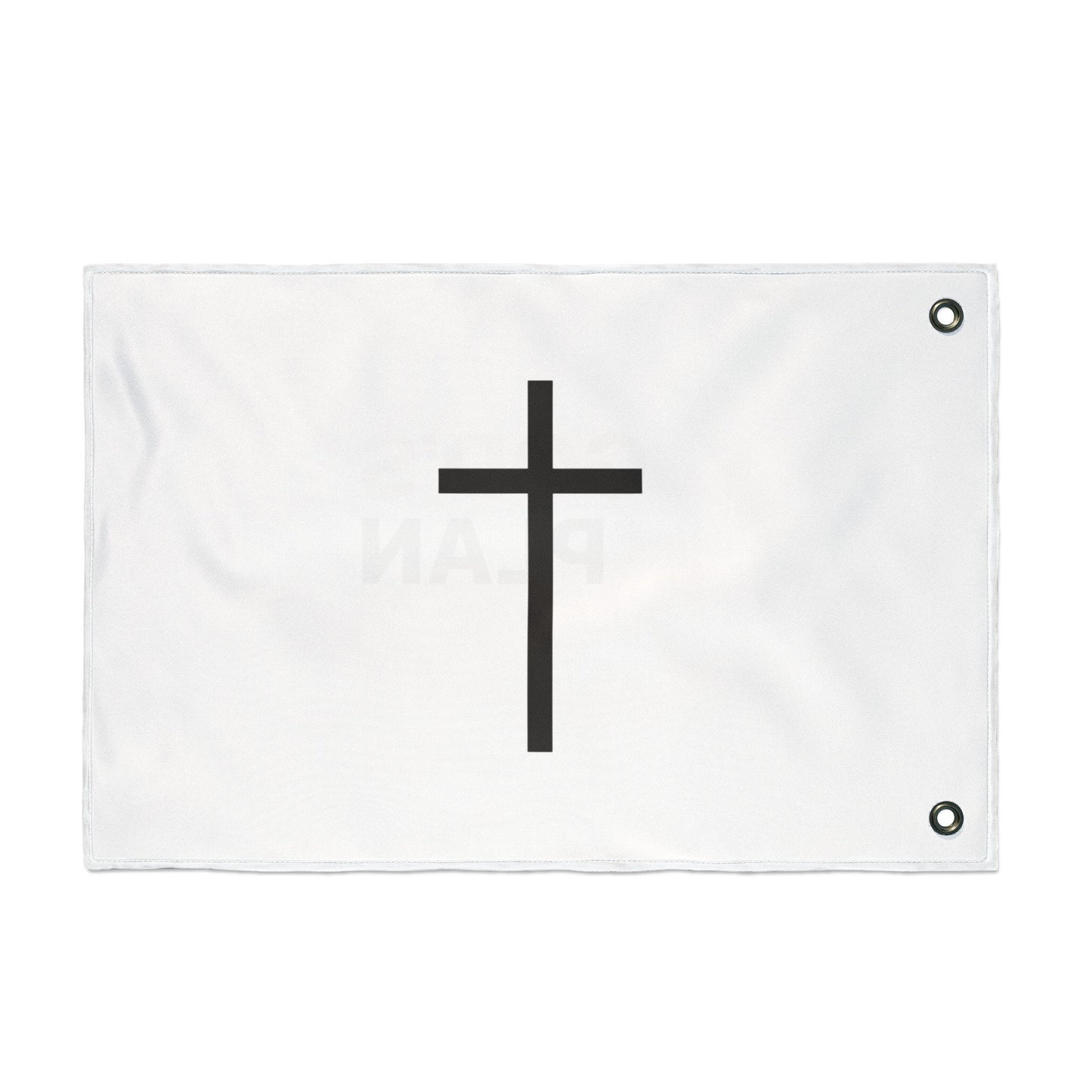God's Plan Prayer Flag — Double‑Sided Christian Cross Banner