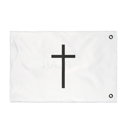 God's Plan Prayer Flag — Double‑Sided Christian Cross Banner