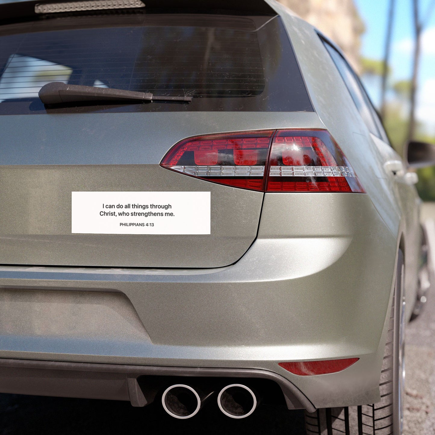 Philippians 4:13 Car Magnet — Christian Scripture Bumper Sticker