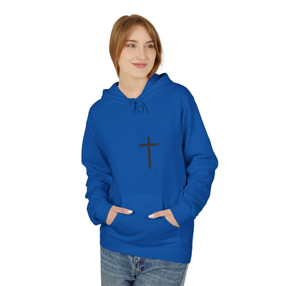 Walk by Faith Hoodie — Christian Cross Pullover with 'Walk by faith, not by sight' Back Design