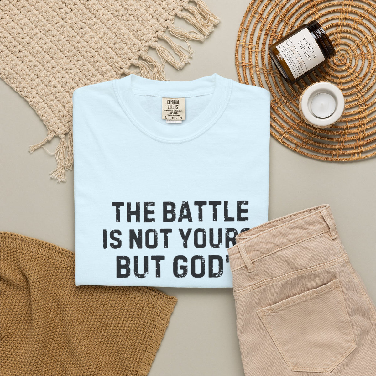 Faith T-Shirt - "The Battle Is Not Yours, But God's" Inspirational Christian Tee