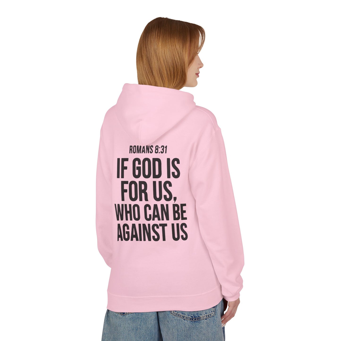 Walk by Faith Hoodie — Christian Cross Pullover with 'Walk by faith, not by sight' Back Design