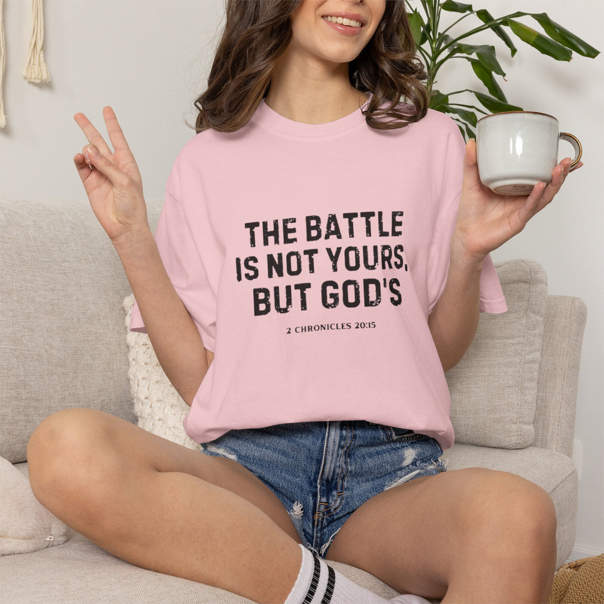 Faith T-Shirt - "The Battle Is Not Yours, But God's" Inspirational Christian Tee