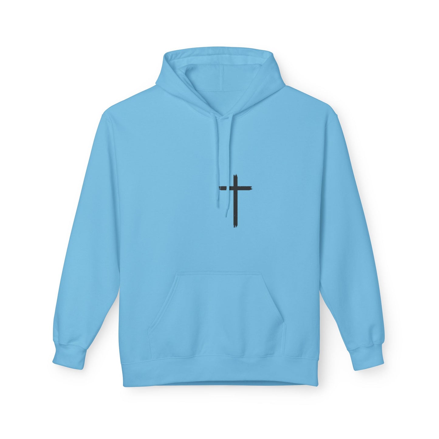 Walk by Faith Hoodie — Christian Cross Pullover with 'Walk by faith, not by sight' Back Design