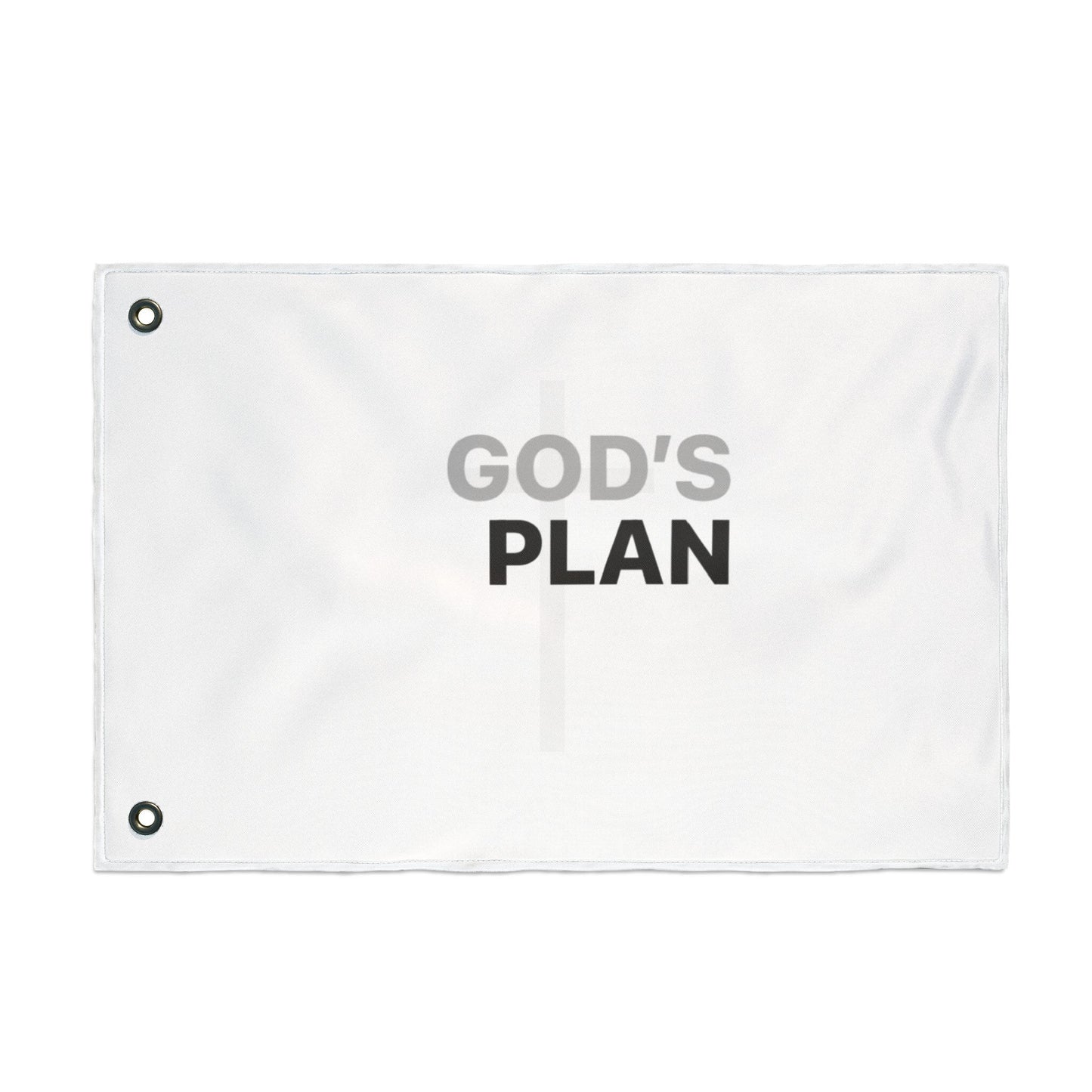 God's Plan Prayer Flag — Double‑Sided Christian Cross Banner