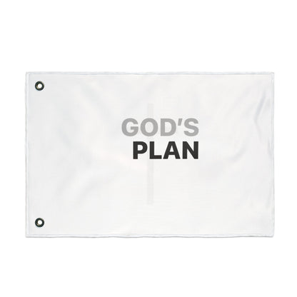 God's Plan Prayer Flag — Double‑Sided Christian Cross Banner