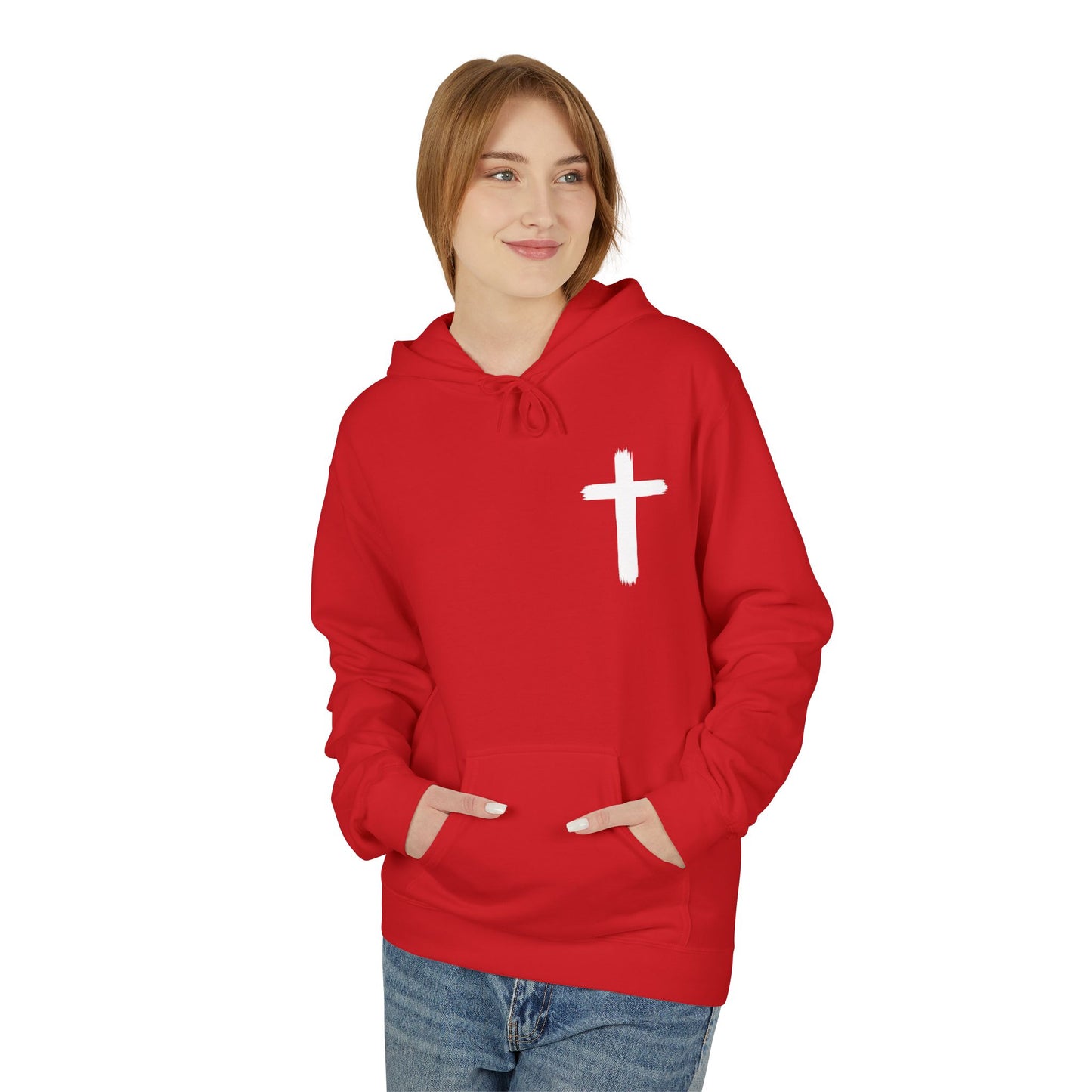 Walk by Faith Hoodie — Christian Cross Pullover with 'Walk by faith, not by sight' Back Design