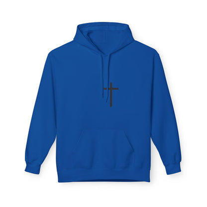 Walk by Faith Hoodie — Christian Cross Pullover with 'Walk by faith, not by sight' Back Design