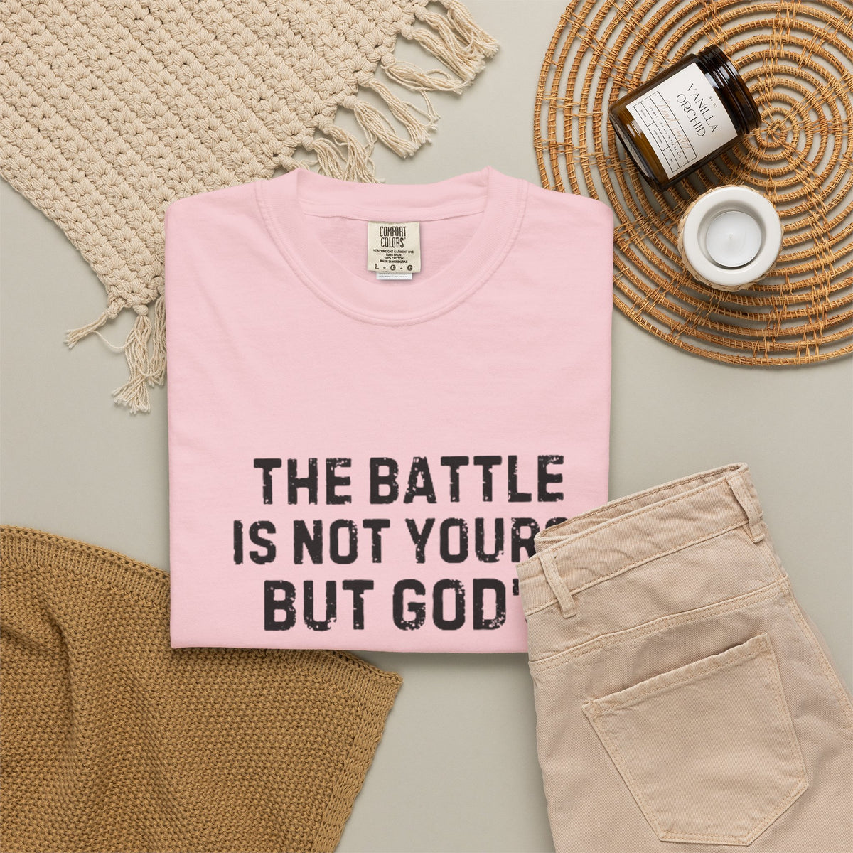 Faith T-Shirt - "The Battle Is Not Yours, But God's" Inspirational Christian Tee