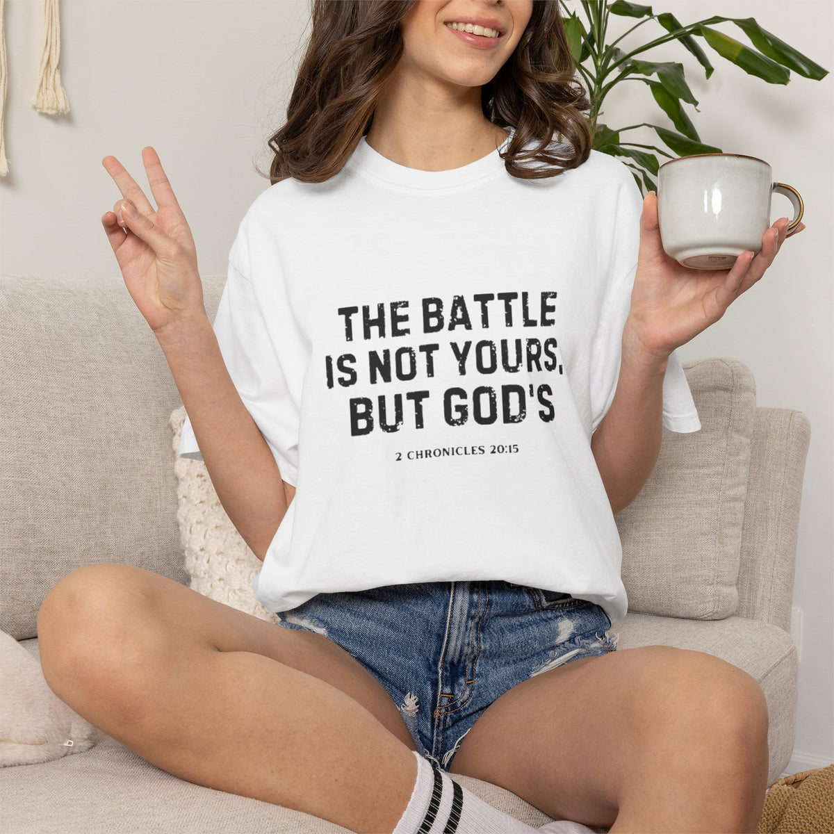 Faith T-Shirt - "The Battle Is Not Yours, But God's" Inspirational Christian Tee
