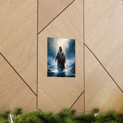 Jesus Walking on Water Matte Vertical