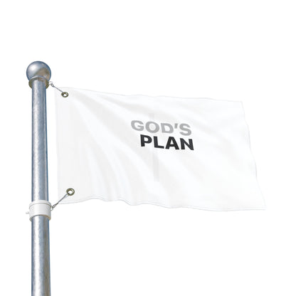 God's Plan Prayer Flag — Double‑Sided Christian Cross Banner