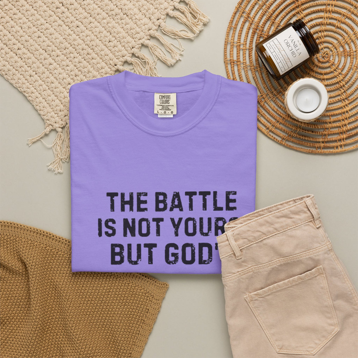 Faith T-Shirt - "The Battle Is Not Yours, But God's" Inspirational Christian Tee
