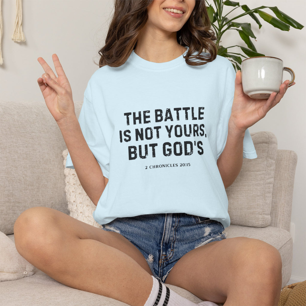 Faith T-Shirt - "The Battle Is Not Yours, But God's" Inspirational Christian Tee