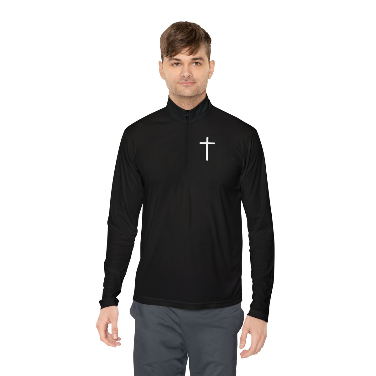 Christian Quarter-Zip Pullover — Faith-Inspired Athletic Top