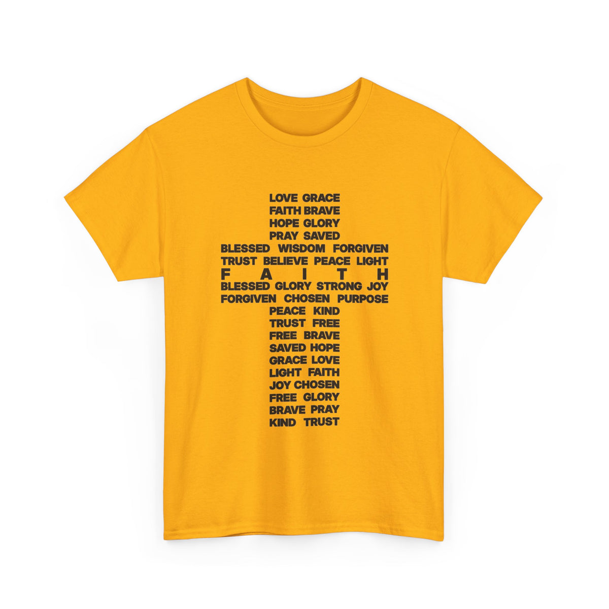 Faith & Hope Word Block T-Shirt — Minimal Christian Typography Tee
