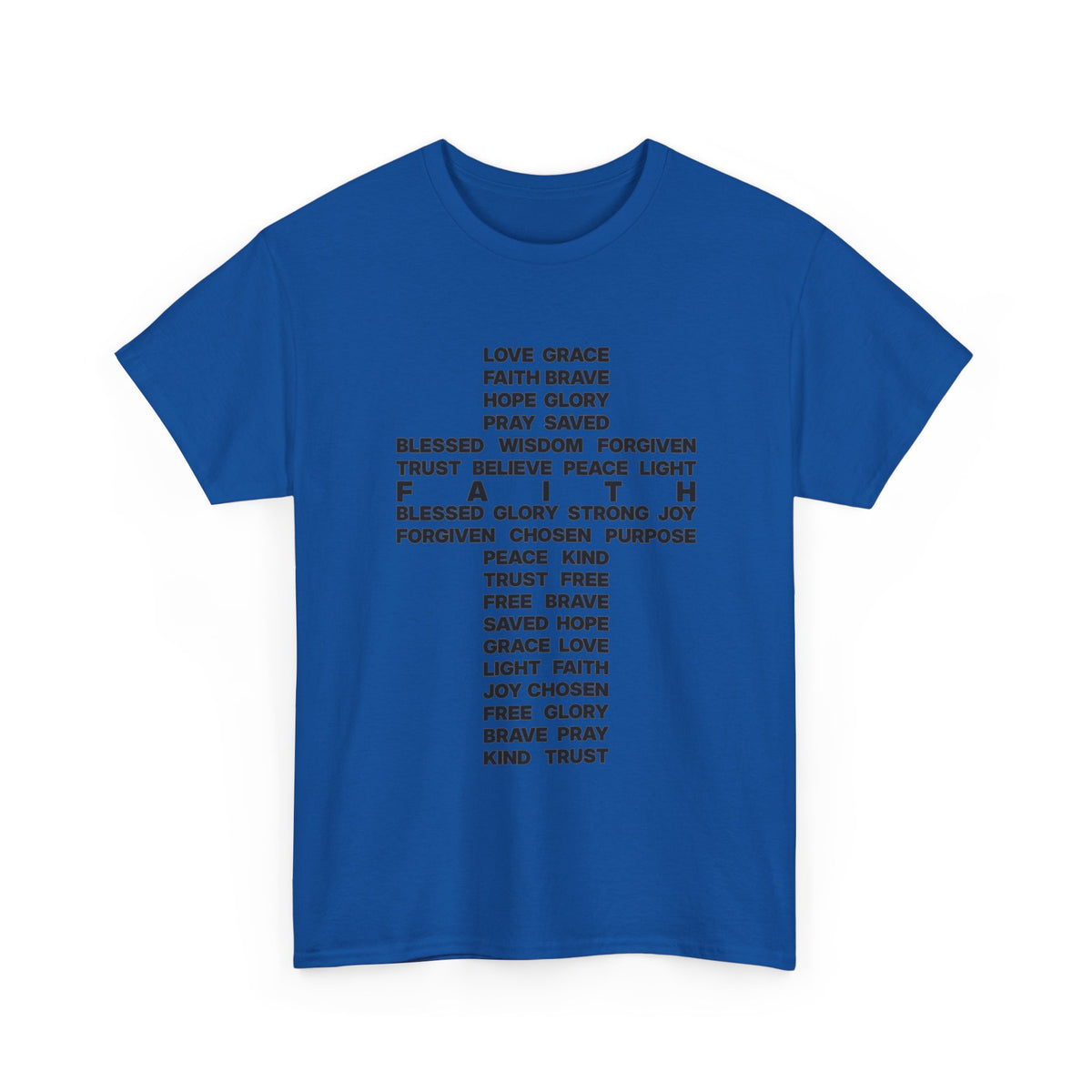 Faith & Hope Word Block T-Shirt — Minimal Christian Typography Tee