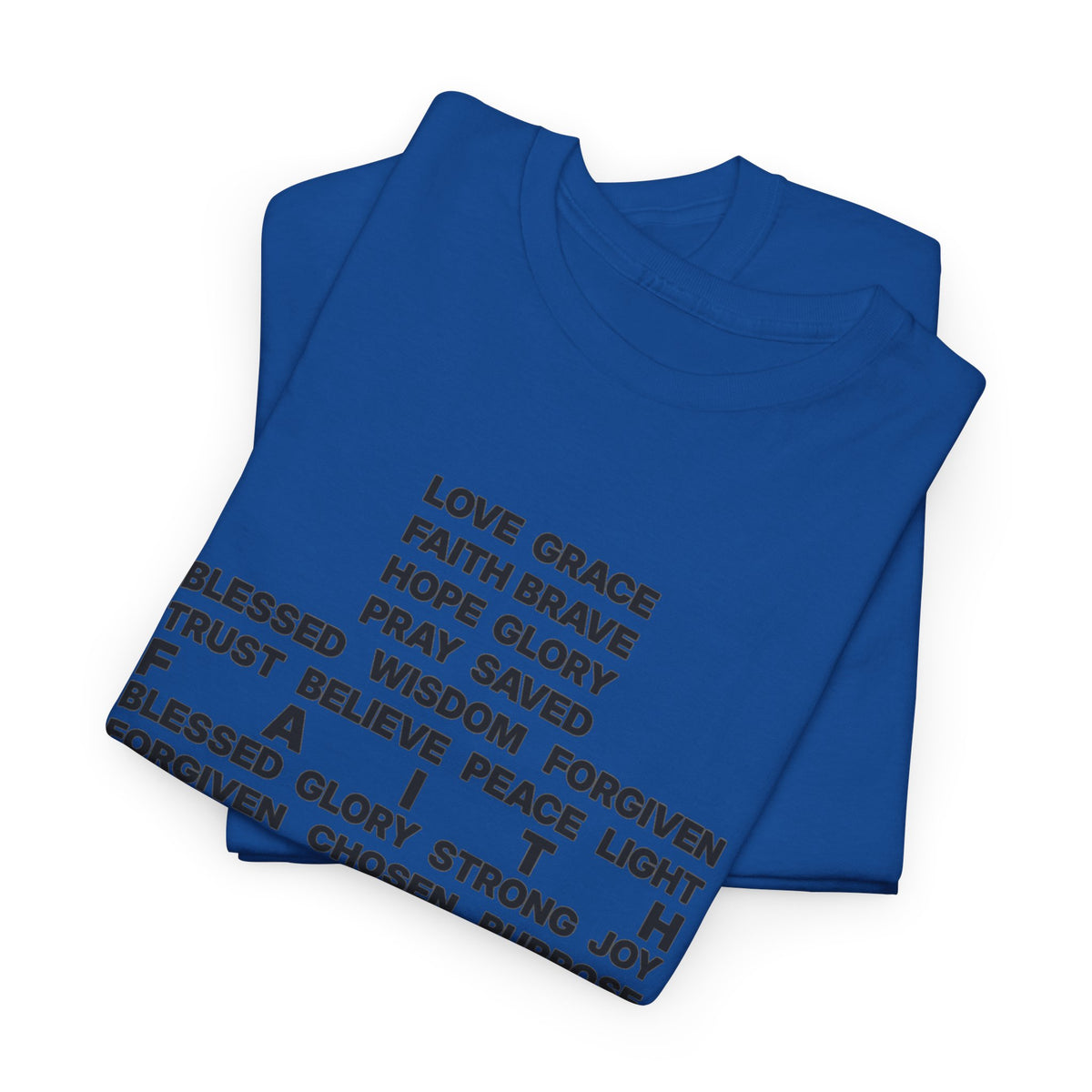 Faith & Hope Word Block T-Shirt — Minimal Christian Typography Tee